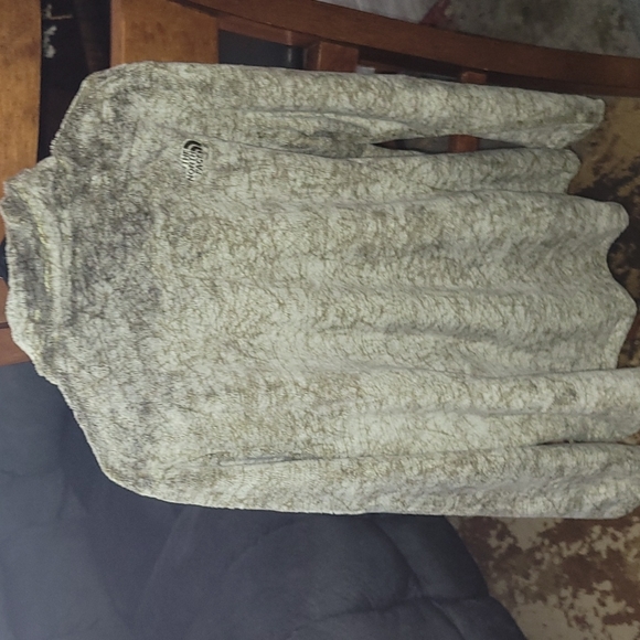 💚The North Face Womens green and white Furry jacket. Super soft sz xlg💚 - Picture 5 of 7